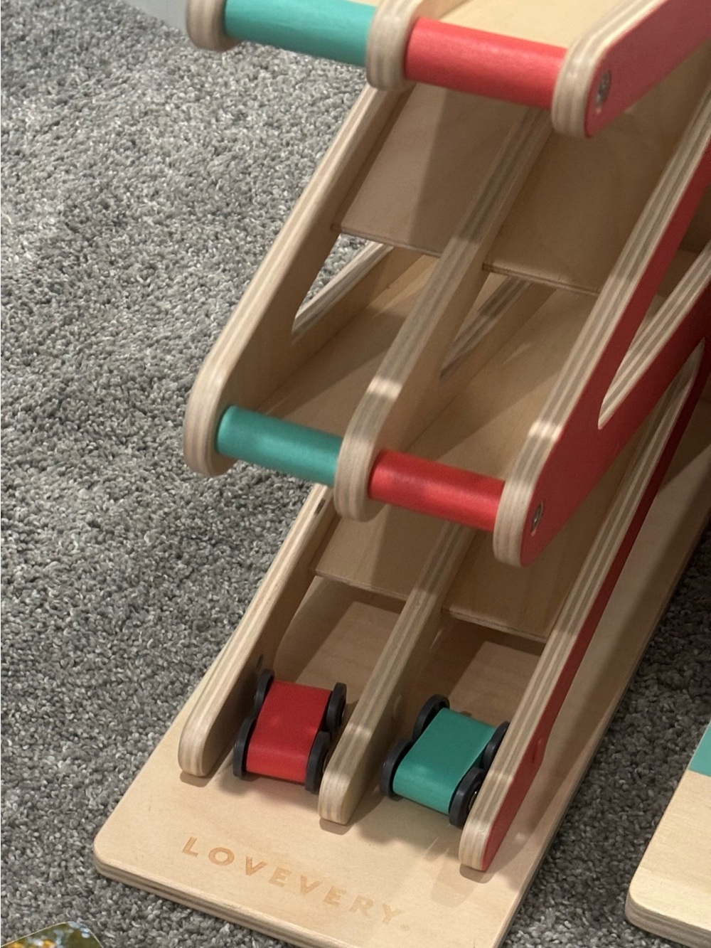 Lovevery Wooden Car Ramp & Cars